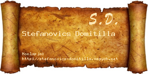 Stefanovics Domitilla névjegykártya